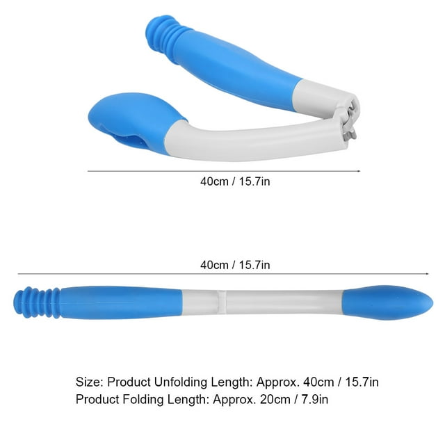 Ymiko Poignée pour Mouchoirs, Raclette de Toilette Confortable Pliable à Longue Portée, Support d'Auto-Essuyage pour Mouchoirs, Aide à l'Auto-Essuyage