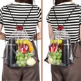 thumbnail image 5 of 2 Piezas Bolsa Transparente de PVC con Cordón Mochila Impermeable con Cordón Bolsa de Almuerzo Transparente Pequeña Mochila Transparente para Estadios Eventos Deportivos, 5 of 5