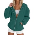 thumbnail image 5 of Gkeoshab Carhartt Hoodies for Women Womens Oversized Hoodies Fleece Sweatshirts Fall Fashion 2025 Pullover Sweaters Winter Clothes Blackish Green S, 5 of 5