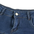 thumbnail image 6 of Aunavey Women Y2K High Waisted Jeans Skirt Casual Mini Ruffle Skater Denim Skirt with Shorts, 6 of 6