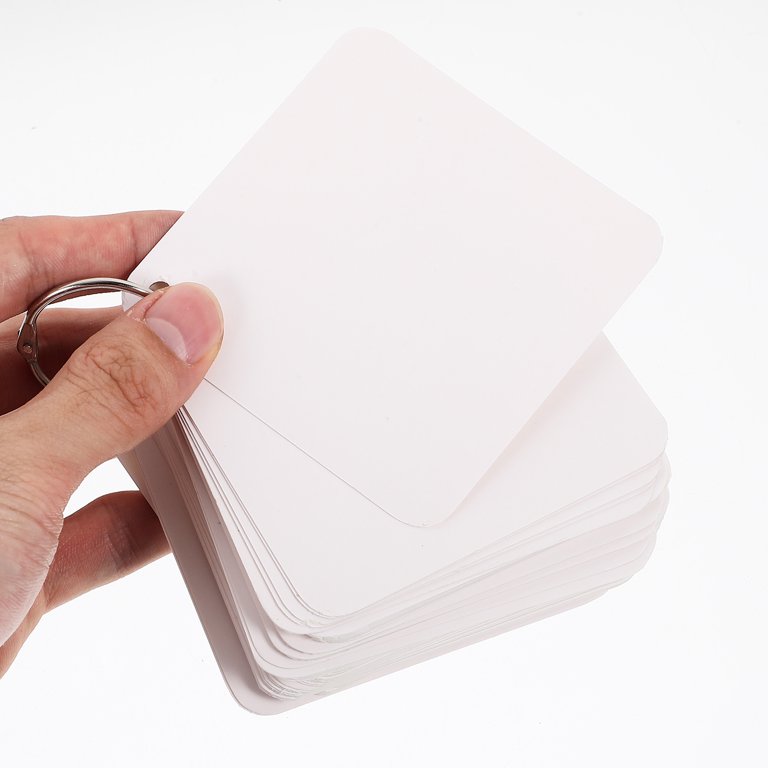 mini blank flash cards with binder ring zmybcpack 24 Pack Rings (60 sheets), 2.2 x 3.5 Inches Blank Easy Flip Index Card Study Cards for Studying : Office Products 1 Set Blank Flash Cards