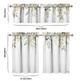 thumbnail image 6 of Watercolor Plant Leaves4(1) Kitchen Curtain Valance 3 Piece Home Curtains and Valance Set Curtain Sink Window Decor Window Treatment Tier 27.5x36 Length, 6 of 6