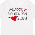 thumbnail image 4 of Inktastic Happy Valentines Day red hearts and arrow Boys or Girls Long Sleeve Toddler T-Shirt, 4 of 5