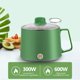 thumbnail image 3 of Olla eléctrica antiadherente portátil, multicocina eléctrica de 1,7 L con controles de potencia duales para salteados, bistec, pasta, ramen para dormitorio y apartamento (verde) ER, 3 of 5