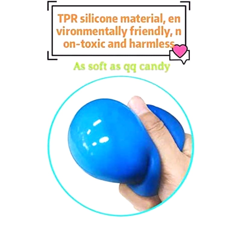HHYSPA 4PCS Glowing Sticky Balls for Ceiling Fluorescent Sticky Target Anti Stress Reliever Balls,for Kids and Adults Tear-Resistant Fun Toy for ADHD Anxiety OCD