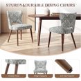 thumbnail image 6 of EOP Modern Upholstered Fabric Dining Chairs Set of 6, Mid-Century Dining Side Chairs with Solid Wood Legs & Wingback, Armless Dining Room Chairs for Dining Kitchen Living Room, Jacquard, 6 of 10