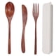 thumbnail image 2 of Juego de cubiertos de madera ANGGREK cortador tenedor cuchara caja, 2 of 8