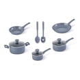 thumbnail image 4 of Elements by Thyme & Table 10-Piece Blue Ceramic Non-Stick Cookware Set, 4 of 15