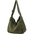 thumbnail image 1 of Bolsa de lona informal para mujeres y hombres, bolso mensajero tipo hobo para viaje y trabajo, 1 of 4