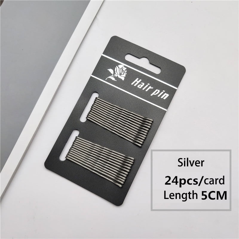 24/50pcs Black Hairpins For Women Hair Clip Lady Bobby Pins Invisible Wave Hairgrip Metal Hairclip Makeup Bangs Fixed Hairgrips