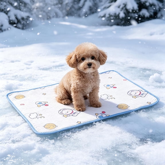 AuroraX Ice Silk Cooling Mat for Dogs Cats Non Gel Pressure Activated Vibrant Indoor Pet Cooling Mat for Cats Non-Toxic Cooling Pads for Dogs in Pets