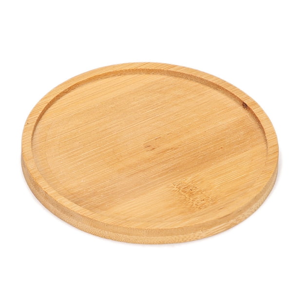 Bandeja de bambú para macetas con flores carnosas, mosaico de bambú para hacer uno mismo, base de bambú con forma de embrión, posavasos