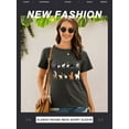 thumbnail image 3 of ZXSXSY Cute Cat Shirts for Women Graphic Tee Crew Neck Short Sleeve T-Shirts, 3 of 7