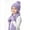 Purple, variant on SYMOID Kids Cable Knit Winter Hat Scarf Gloves Set, 3-Piece Touch Screen Pink Pom Pom Beanie for Boys Girls,Size Free Size