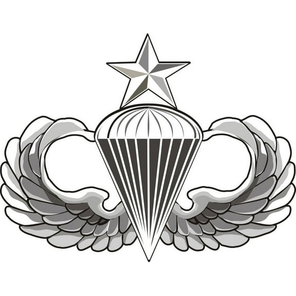3.8 Inch Army Senior Parachutist Wings Vinyl Transfer Decal