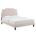 thumbnail image 2 of Modway Lindsey Performance Velvet King Platform Bed in Pink, 2 of 10