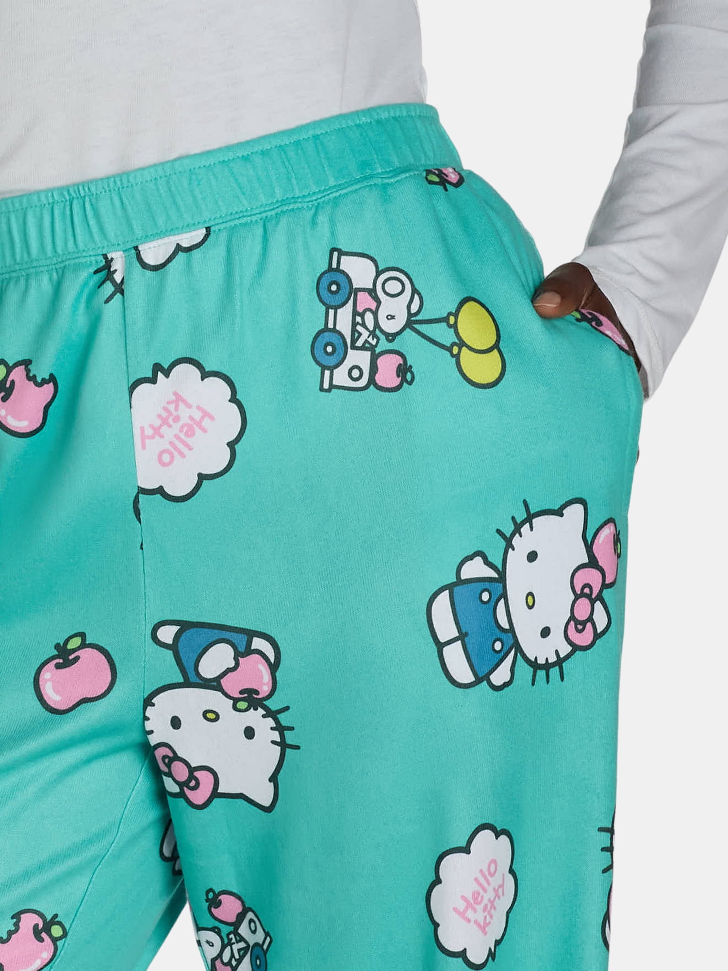 Hello Kitty Women's Apples Allover Print Lounge Pants, Sizes XS-3XL