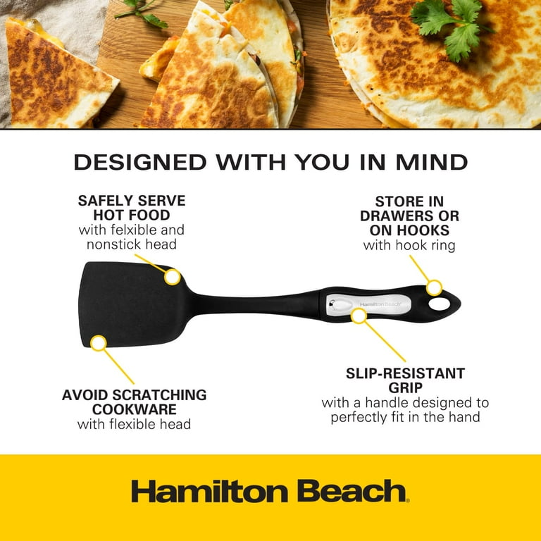 Hamilton Beach Solid Spatula Turner Hard Plastic Heat-Resistant