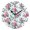 Black, variant on Elegant Roses Pink Leaves Round Wall Clock Silent Analog Battery Operated Gold Pointer Home Decor 9.84" Diameter