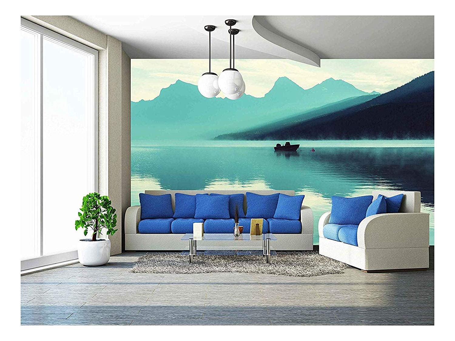 Wall26 Glacier National Park Montana Removable Wall Mural Self Adhesive Large Wallpaper 66x96 Inches Walmart Com Walmart Com