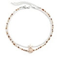 thumbnail image 3 of Bohemian Style White Bead Necklace with Starfish and Dynamic Clavicle Chain, 3 of 9