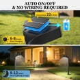 thumbnail image 4 of BLITZWILL Solar Pathway Lights Outdoor, 8 Pack Solar Landscape Path Lights,Bright Auto On/Off Waterproof,for Yard Patio Walkway Driveway Pathway,White, 4 of 7