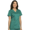 thumbnail image 4 of Dickies Essence Medical Scrubs Top for Women Mock Wrap DK804, L, Hunter Green, 4 of 6