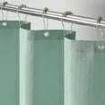 thumbnail image 5 of Host & Home Raindrop Stripe Shower Curtain Set, 72x72, with 12 Metal Rolling Rings, Weighted Hem, Rust-Proof Grommets, 100% Polyester Yarn, Green, 5 of 5