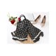 thumbnail image 5 of INSPIRAR CHIC Mujeres Pañuelo de Lunares 35" Saten Seda Como Cuadrado Bufanda Envoltura de Cabeza Bandanas 35.4x35.4" Negro, 5 of 6