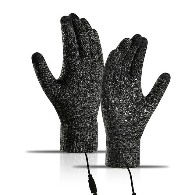 Gants Chauffants USB pour l'Hiver - Alimentés par Banque d'Alimentation Ou Ordinateur 5V Design Sûr Lavable en Machine pour Temps Froid Usage Extérieur