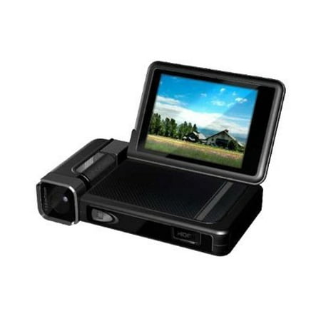 Vivitar DVR-565HD - Camcorder with digital player/voice recorder - 720p - 5.0 MP - flash 64 MB - flash card