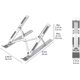 thumbnail image 5 of Laptop Stand with 6-Angle Adjustment, For Laptops 10 (25.4 cm) - 15.6 Inches (39.6 cm), Silver, 5 of 5