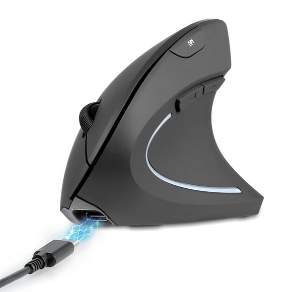 Ratón vertical inalámbrico recargable Perixx PERIMICE-713R