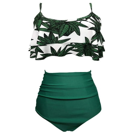 Bikinis for Women High Cut Bikini Wave Solid Color Cup Split Cover-up Swimsuit Beachwear Bathing Suit plus Size Swim for Women