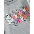 thumbnail image 6 of Newborn Baby Girls Sweatshirt Bubble Romper Long Sleeve Crew Neck Let's Go Ghouls Print Bodysuit Halloween Clothes, 6 of 9