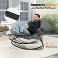 thumbnail image 5 of UBesGoo Patio Rocking Chair with Ottoman, Metal Rocker Seating with Soft Cushion for Outdoor and Indoor, Gray, 5 of 6