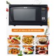 thumbnail image 2 of Commercial Chef 1.6 Cu. Ft. Countertop Microwave Oven, Touch Controls with Digital Display, 1000W, Push Button Door, CHM16100B6C, Black, 2 of 7