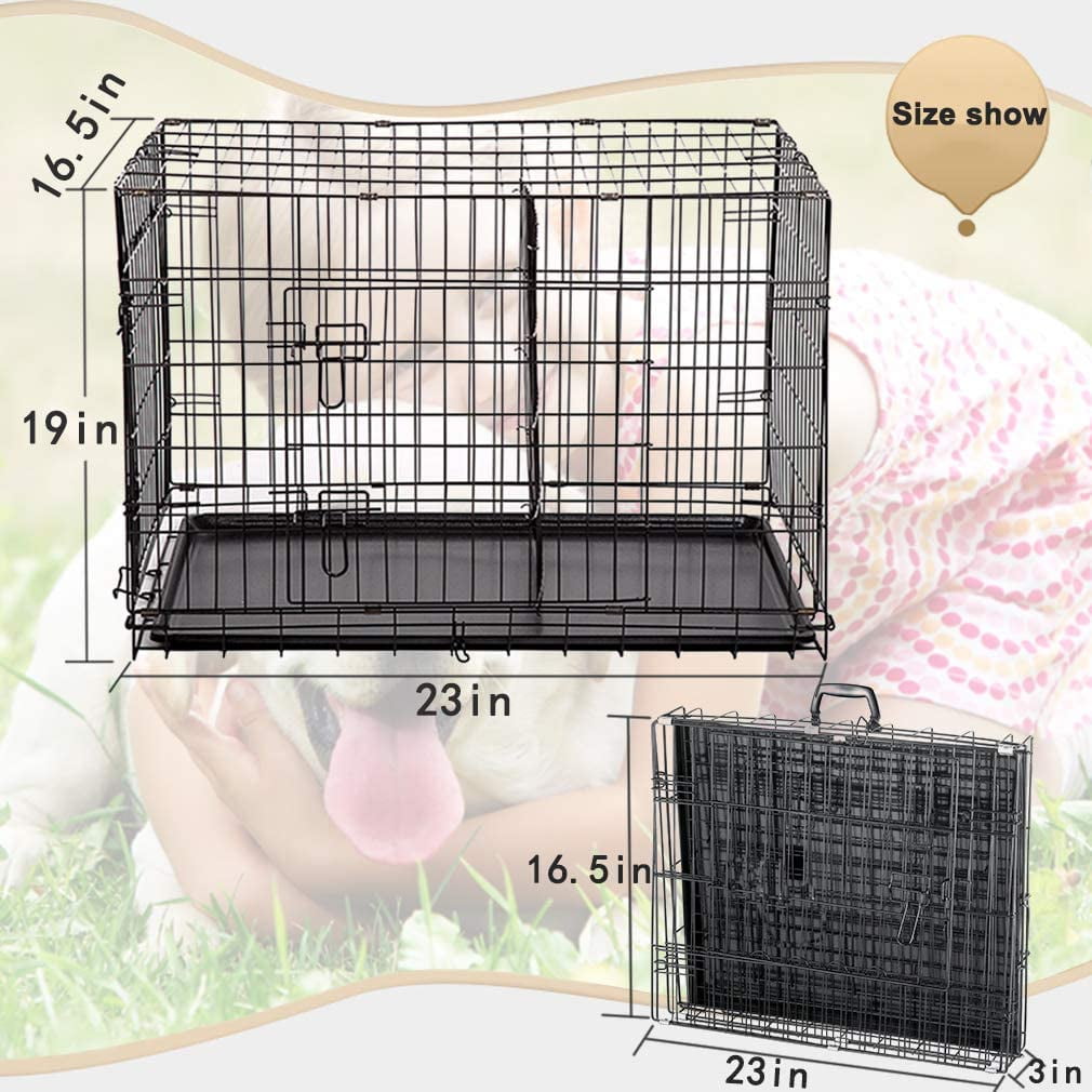 BestPet 24 Pet Folding Dog Cat Crate Cage Kennel w/ABS Tray LC by BestPet