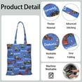 thumbnail image 3 of Construction Themed Reusable Fabric Tote Bag - Large Capacity Washable & Foldable, 3 of 5