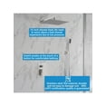 thumbnail image 2 of EastVita Bathroom Shower Faucet Set. 10/12 Inch Rainfall Shower Head With Handheld Combo. Wall Mounted Shower System Shower Fixtures With Pressure-Balanced Valve. Matte Black/Brushed Nickel, 2 of 8