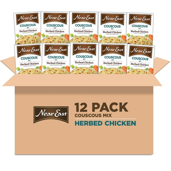 Near East Couscos Mix, Herbed Chicken (Pack of 12 Boxes)