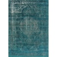 thumbnail image 1 of Ahgly Company Machine Washable Indoor Rectangle Industrial Modern Deep-Sea Green Area Rugs, 2' x 4', 1 of 7