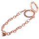thumbnail image 2 of KAKOWELY Pulsera de medallón de cristal magnético con memoria viviente para regalar con dijes flotantes (oro rosa), 2 of 5
