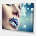 thumbnail image 3 of Designart ' Close-Up Of Gems On Female Lips ' Modern Canvas Wall Art Print, 3 of 4