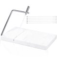 thumbnail image 1 of CIVG Cheese Slicer Non-Stick Marble Cheese Cutter with 5 Replacement Wire Non Slip Butter Slicer Multipurpose Effortless to Clean Cheese Cutter for Cheese Butter Handmade Soap 26x25cm, 1 of 10