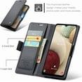 thumbnail image 3 of Funda tipo cartera para Samsung Galaxy A12 5G con bloqueo RFID, tarjetero, soporte magnético, funda protectora de piel con tapa para Samsung Galaxy A12 5G de 6,5 pulgadas, 3 of 6