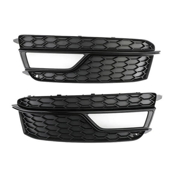 Fog Light Grilles Cover Front Bumper Grill For A-U-D-I A5 S-Line S5 2013 2014 2015 2016 2017 8T0807681K 8T0807682K Glossy Black Kit