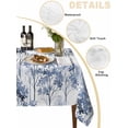 thumbnail image 5 of Watercolor Forest Blue Rectangle Tablecloth, Abstract Art Modern Trees Waterproof & StainResistant Tablecloth, Washable Oil-proof Table Cover for Dining/Party/Wedding/Camping/Buffet 52x70 In, 5 of 9