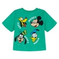 thumbnail image 4 of Disney Mickey Mouse Goofy Donald Duck French Terry T-Shirt and Shorts Outfit Set Toddler to Big Kid, 4 of 5