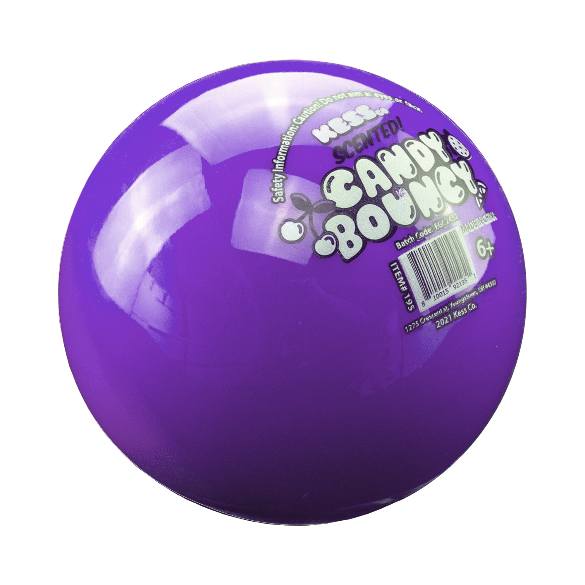*Balle de jeu rebondissante parfumée aux fruits Candy de KessCo – 1 pièce – Les couleurs peuvent varier